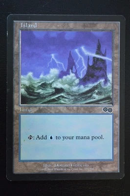 Magic The Gathering MTG ISLAND (335) Urza's Saga LP Lightly Played - Image 1 of 2
