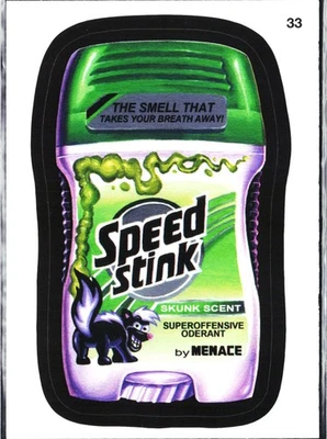 2012 Topps WACKY PACKAGES - Speed Stink - Skunk Scent - by Menace - Sticker #33 - Image 1 of 2