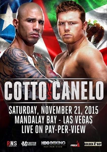 MIGUEL COTTO vs. CANELO ALVAREZ November 21st 2015 Poster Print - Picture 1 of 1