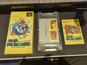 JAPANESE Super Mario World SNES Nintendo SNES Boxed - Picture 1 of 12