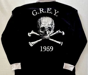 Raro 59 Records Rugby Manga Larga Talla Grande Negro Suicide Boys Etiqueta Calavera - Imagen 1 de 8