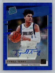 Donruss Choice Tyrell Terry Blue Mojo 2020-21 automático clasificación SP/49 novato #216 9665 - Imagen 1 de 2