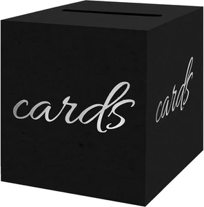 Schwarze Kartenbox Abschlusskartenbox Hochzeit Kartenbox für Party Ruhestand Beerdigung - Bild 1 von 9