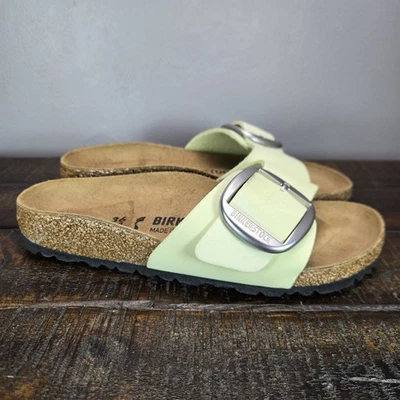 Sandalias Birkenstock Madrid Hebilla Grande Mujer Talla 5 EU 36 Estrechas Verde Marrón Foto 1 de 4