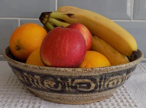 Große Vintage Studiokeramik Obstschale - Bild 1 von 3