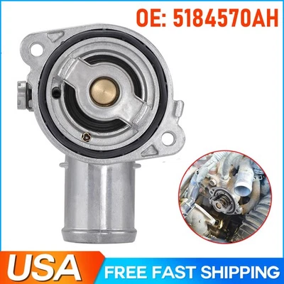 Termostato de alumínio líquido de arrefecimento do motor para Dodge Grand Caravan 3.6L 2011 -2019 - Imagem 1 de 4