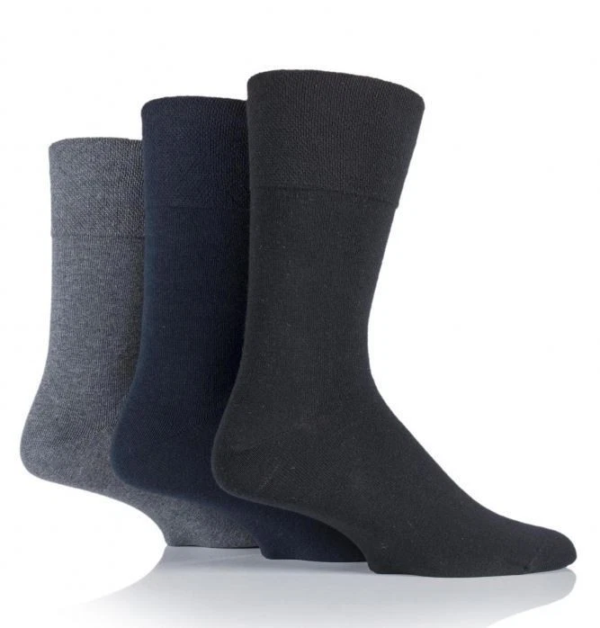PACK DE 3 PARES DE CALCETINES DE BAMBÚ LISOS SUAVES CALCETINES PARA HOMBRE Foto 1 de 1