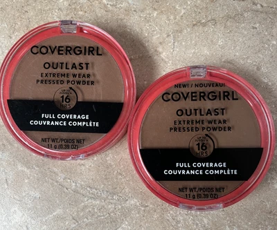 CoverGirl Pressed Powder Outlast Extreme Wear 880 Cappuccino Lot Of 2 - Image 1 of 4