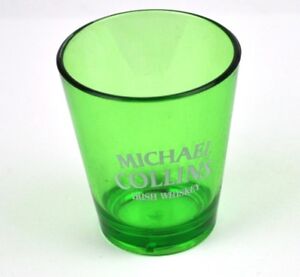 Michael Collins Irish Whiskey USA Hartplastik Glas Stamper Schnapsglas Shot grün