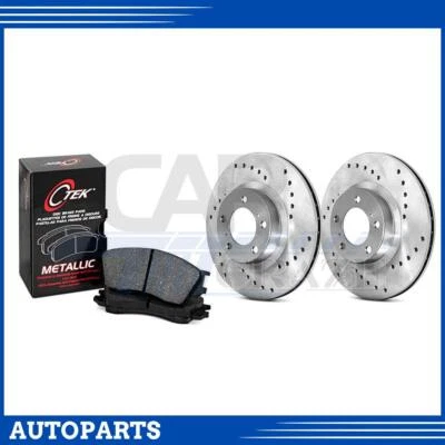 3PCS Rear Brake Rotors Brake Pad Set for Mercedes-Benz S550 5.5L AWD 2007-2009 - Image 1 of 4