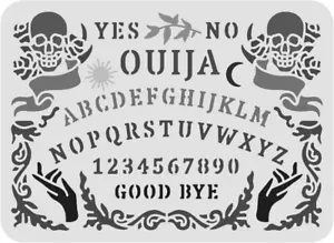 7,5 Zoll x 10 Zoll klare Kunststoffschablone - Ouija (ME37)---- - Bild 1 von 2