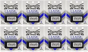 Wilkinson Sword CLASSIC Double Edge Razor Blades (8 packs of 5 = 40 Blades) - Picture 1 of 3