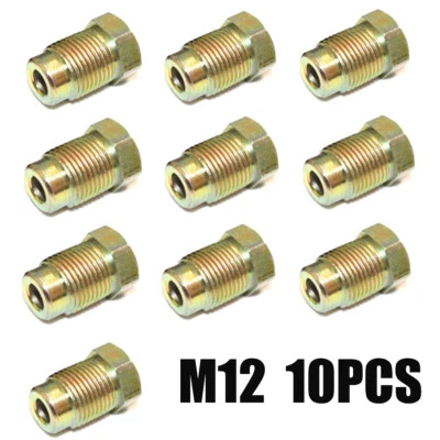 M12 Brake Pipe Nuts Male Metric 12mm x 1.0mm Nut 1/4" Pipe - Image 1 of 4