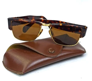 Elegant Persol Square Sunglasses Italy Genuine 70s Made Men 55-21 140 MM - Picture 1 of 20