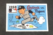 1971 Fleer LAUGHLIN WORLD SERIES 1968 Cardinals v Tigers #66 BLACK BACK