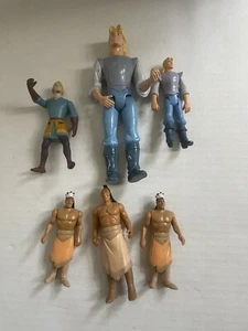 Pocahontas Action Figures Lot (6) Disney John Smith Powhatan Vtg 90s - Picture 1 of 6