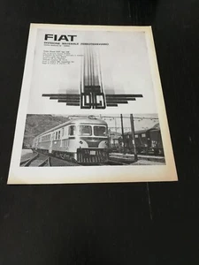 1962 FIAT DIESELZUG TYP 138 FÜR TÜRKISCHE EISENBAHNEN TCDD TÜRKEI VINTAGE PUB AD - Bild 1 von 1