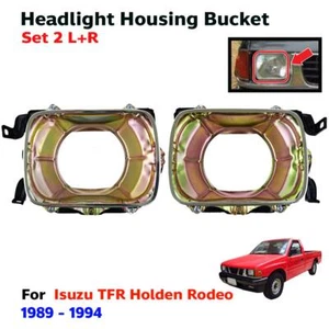 Headlight Lamp Housing Bucket Fits Isuzu TFR Holden Rodeo Pickup 1989-94 Pair - Picture 1 of 7