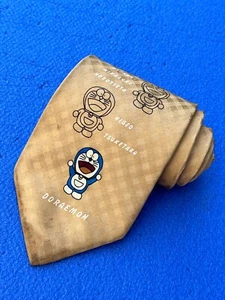 Authentische DORAEMON Lyric Charakter Design auf gelber 100 % Seide Krawatte Krawatte - Bild 1 von 12