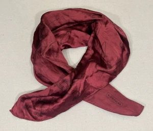 Coach Maroon Silk Square Scarf Purses Print - Picture 1 of 7