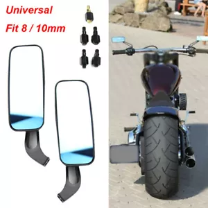 Espejos retrovisores laterales gran angular para motocicleta 8 mm 10 mm para Honda Suzuki Harley - Imagen 1 de 12