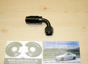AN8 Alu Fitting 90 Grad **NEU** Dash 8 Schraub Anschluss Verbinder 3/4 16UNF SW - Picture 1 of 2
