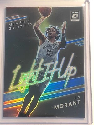2021-22 Panini Donruss Optic - Ja Morant - LIGHT IT UP BLUE PRIZM SP /49 - Grizz - Image 1 of 2