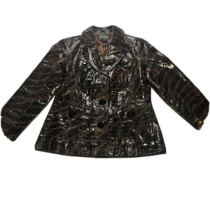 Berek 2 leather Snakeskin Pattern brown leather blazer jacket 1009 - Picture 1 of 17
