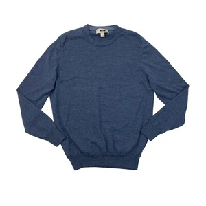 Joseph Abboud Sweater Mens L Large Modern Fit Cadet Blue Merino Wool Pullover - Picture 1 of 8