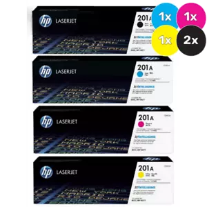 HP 201A Toner Cartridges Value Pack (Includes: 1 x Black, Cyan, Magenta, Yellow) - Picture 1 of 1