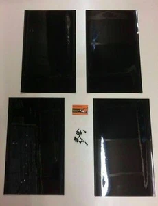 Black Rally Motorsport Mudflaps 50cm x 30cm 3mm MSA x 4 - With Fittings - Picture 1 of 3