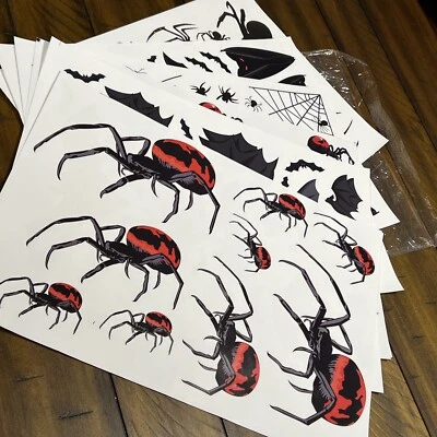 6 páginas de calcomanías adhesivas para ventanas de Halloween/decoraciones de fiesta Foto 1 de 4