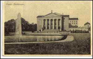 POSEN Poznań Polen 1913 alte Postkarte Partie am Stadttheater Theater Theatre - Picture 1 of 1