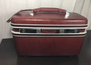 Vintage Samsonite Sentry Burgundy/Red/Maroon Train Case | No Keys - Picture 1 of 12