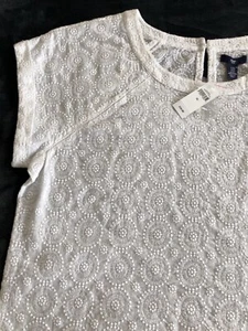 Gap Women's Top/Blouse Size XL White Embroidered Cotton BNWT RRP £34.99 - Picture 1 of 8