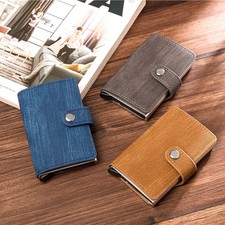 Men RFID Blocking Slim Wallet Leather Money Clip Credit Card ID Holder Purse