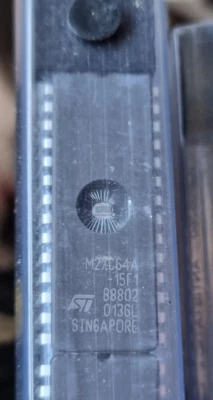 ST MICRO M27C64A-15F1 Eprom 6/PK (RO2.3BLUED) - Image 1 of 2