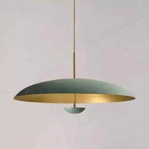 1950 Mid Century 1 Light Modern Rust Pendant Sputnik chandelier Light Fixture - Picture 1 of 5