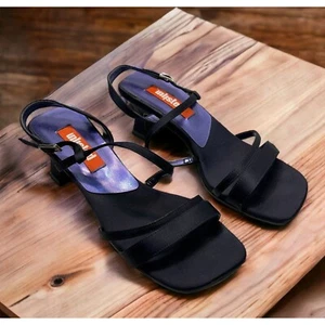 Unlisted Kenneth Cole Women Strappy Sandals Shoe Size 7 Blue Satin Vintage 90s - Picture 1 of 9