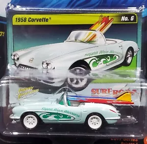Johnny Lightning CHASE 58 1958 Chevy Corvette WHITE LIGHTNING Surf Rods Car - Picture 1 of 3