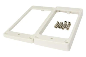 Anillos de montaje de plástico para Humbuckers blancos planos - Imagen 1 de 3