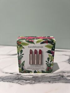 bareMinerals Mineralist Hydra-Smoothing Lipstick Gift Set x 3 full size