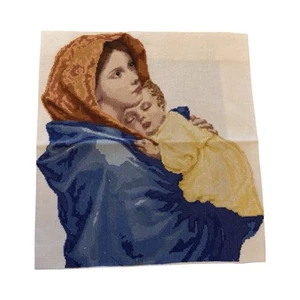 Roberto Ferruzzi Madonna of the Streets Madonnina Finished Needlepoint Canvas - Foto 1 di 2