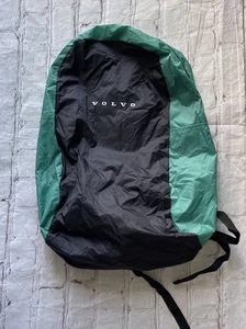 Volvo Nylon Packable Backpack Eco Bag Black & Light Green - New - Picture 1 of 3