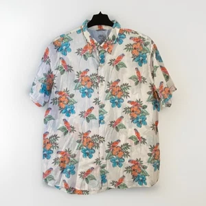 Camisa IZOD Cambray Tropical Loro Para Hombre Abotonada Talla XXL - Imagen 1 de 3