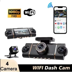 4 Channels Dash Cam 360 Degree HD 1080P Wifi Car DVR Night Vision Video Recorder - Picture 1 of 12