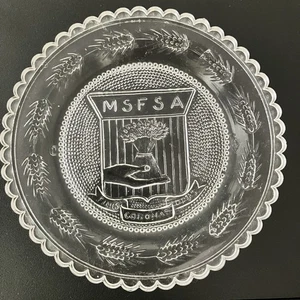 MSFSA SNA of MA School Nutrition Assn of Massachusetts Pairpoint Glass Cup Plate - Picture 1 of 9