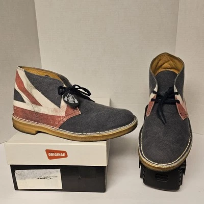 Clarks Originals - Union Jack Desert 靴子 - 蓝色/红色/白色 — 第 1/4 张图片