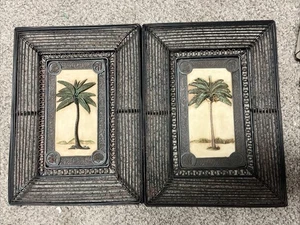 Tropische 3-D erhöhte Harzpalme mit Eisen Metallrahmen - Bild 1 von 2