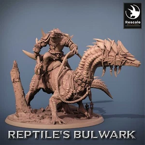Lizardfolk Cavalier C6 - Reptiles Bulwark - Lord Of The Print - 28mm Tabletop - Bild 1 von 6
